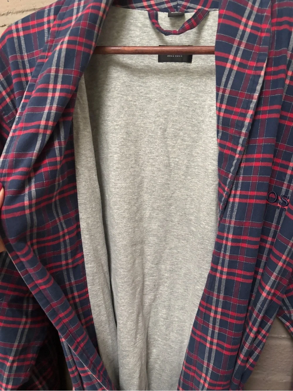 Boss Hugo Boss Plaid Robe L - Picture 3 of 10